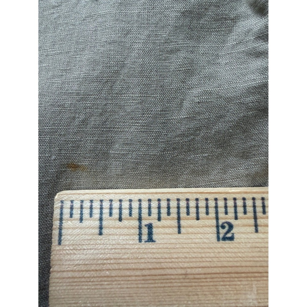 Liz & Me Women 2X Linen Cotton Blend Embroidered Button Down Shirt Taupe Khaki - Picture 11 of 11